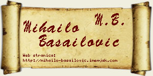 Mihailo Basailović vizit kartica